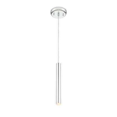 Z-Lite Forest 1 Light Mini Pendant, Chrome & Chrome 917MP12-CH-LED